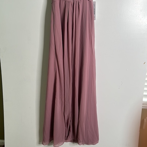 AZAZIE bridesmaids maxi dress dusty pink size 4 new - Picture 10 of 15